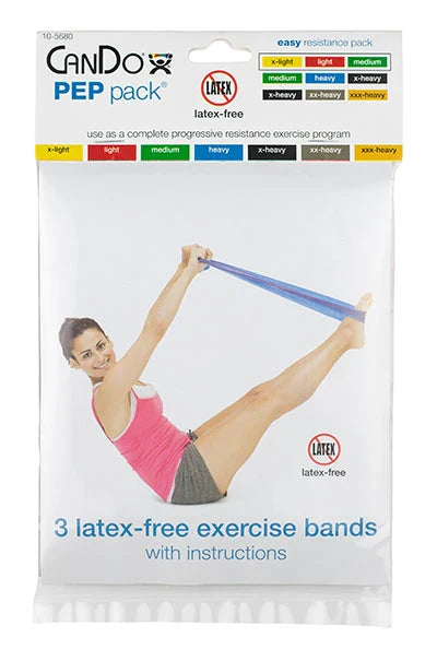 CanDo Low Powder Exercise Band Pep Pack - Easy