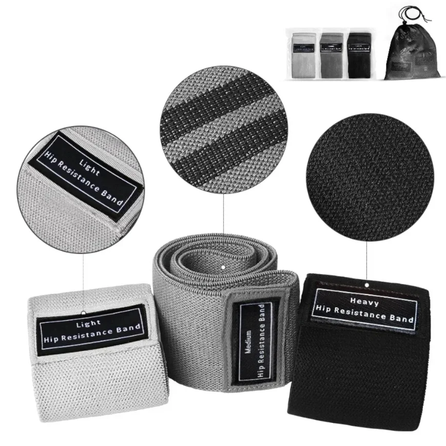 Elastic Fabric Resistance Bands for Glutes and Thighs